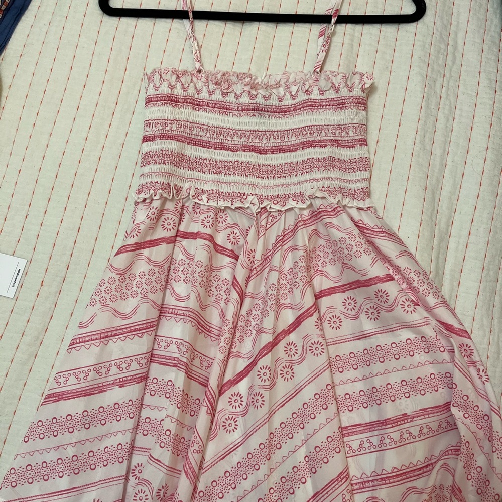 Pink and White Patterned Sundress